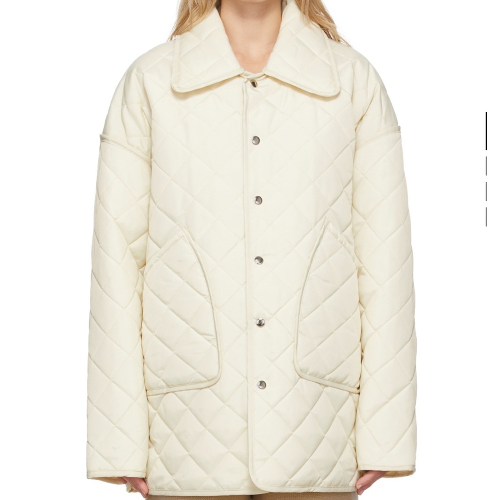 Off white quilted jacket size L
